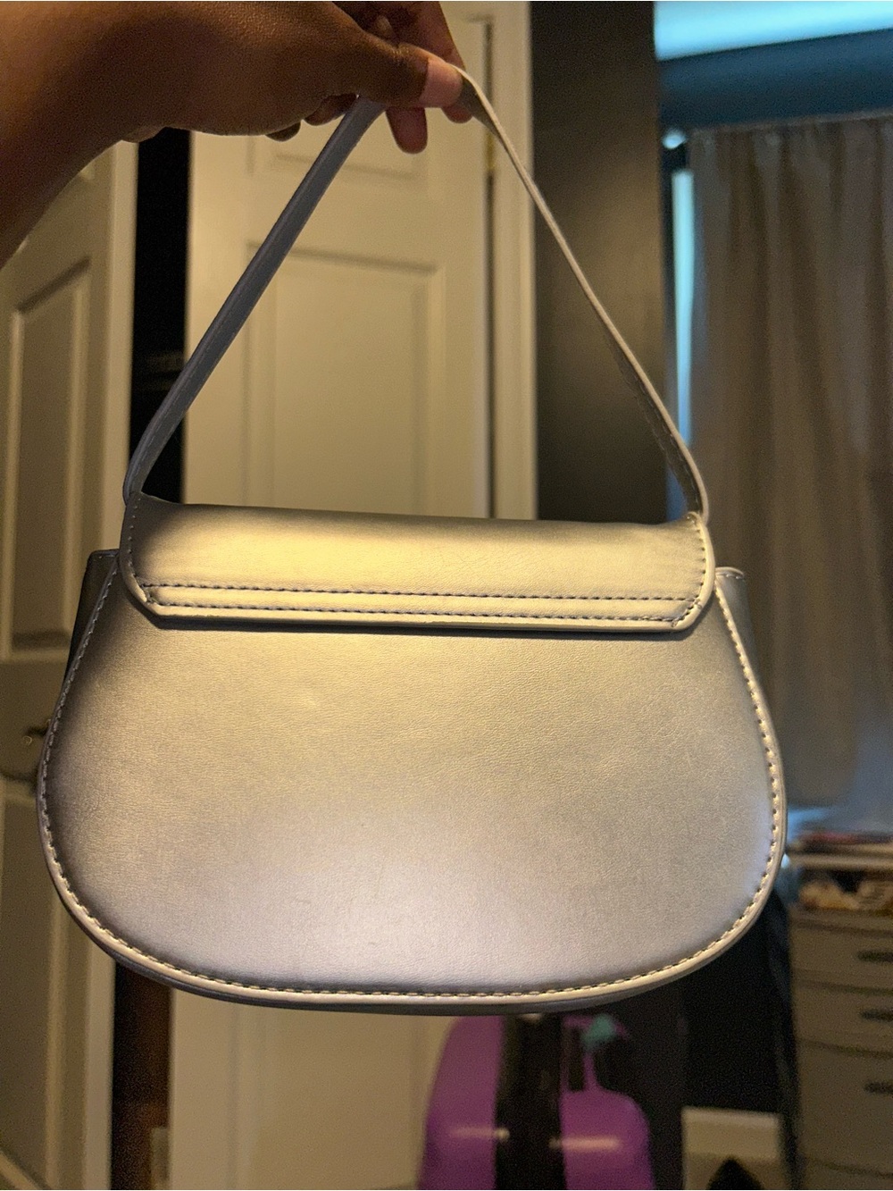 Metallic Silver Diesel Bag - Picture 2 of 3